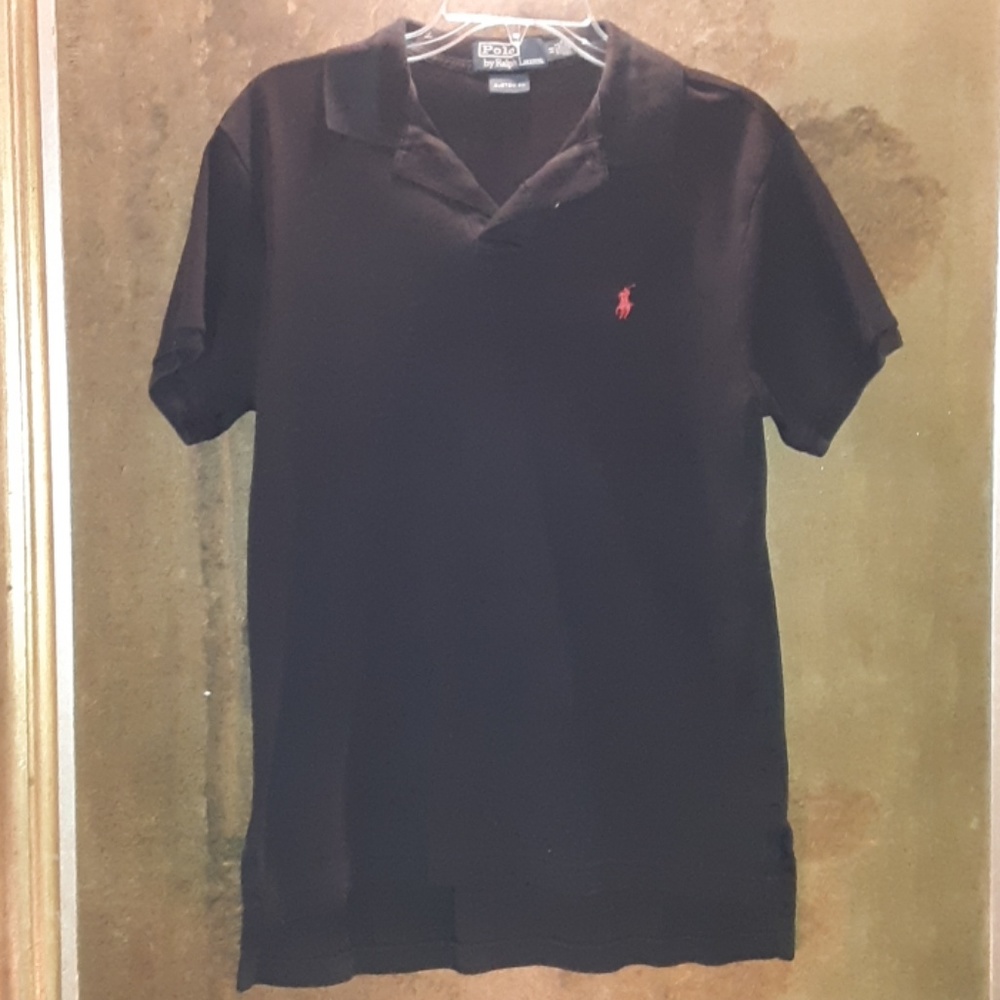 Men's black polo shirt